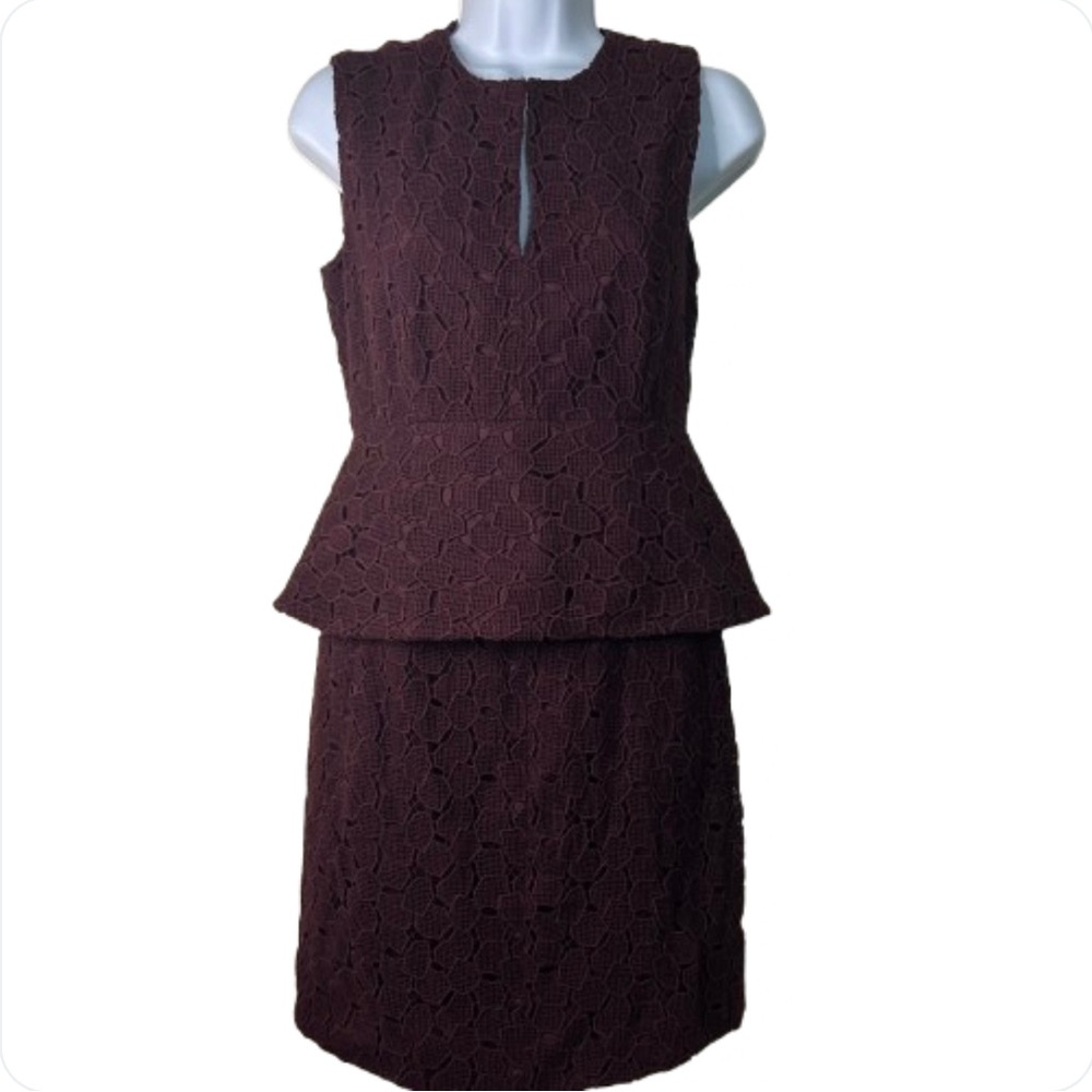 Diane Von Furstenberg Burgundy Lace Dress
